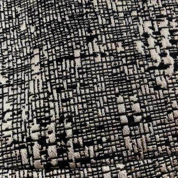 ANNE KLEIN Sleeveless Black & Gold Metallic V-Neck A-Line Dress | Size 4 - Picture 7 of 14